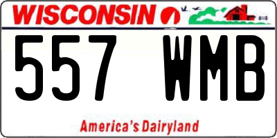 WI license plate 557WMB