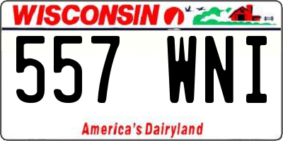 WI license plate 557WNI