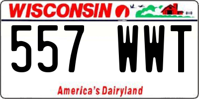 WI license plate 557WWT
