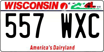 WI license plate 557WXC