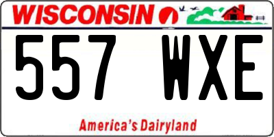WI license plate 557WXE