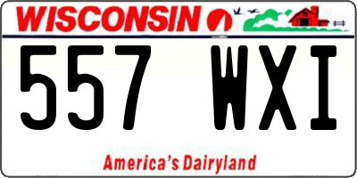 WI license plate 557WXI
