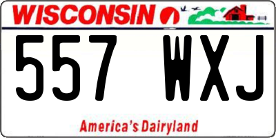 WI license plate 557WXJ