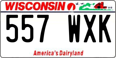 WI license plate 557WXK