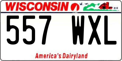 WI license plate 557WXL