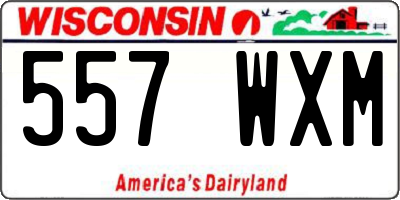 WI license plate 557WXM