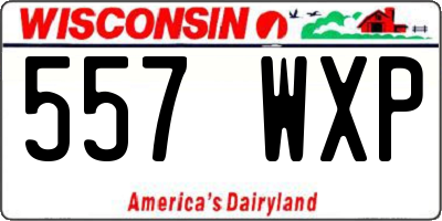 WI license plate 557WXP