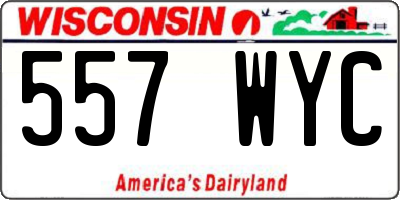 WI license plate 557WYC