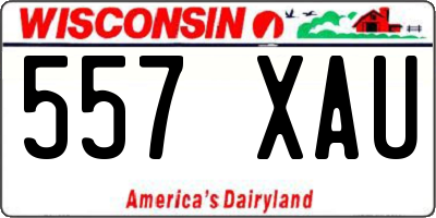 WI license plate 557XAU