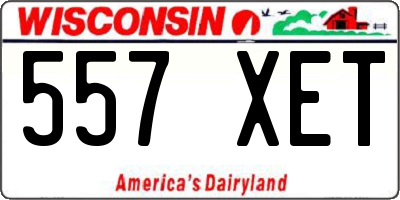 WI license plate 557XET