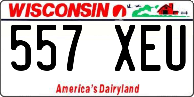 WI license plate 557XEU