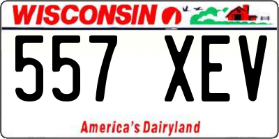 WI license plate 557XEV