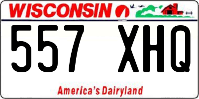 WI license plate 557XHQ