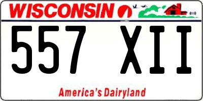 WI license plate 557XII