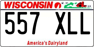 WI license plate 557XLL