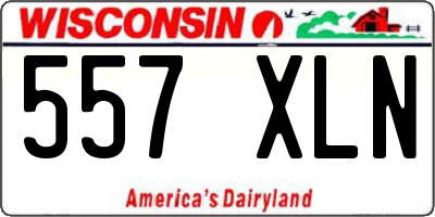 WI license plate 557XLN