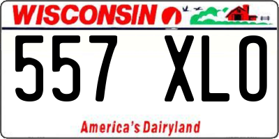 WI license plate 557XLO