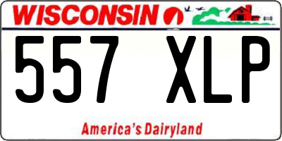 WI license plate 557XLP