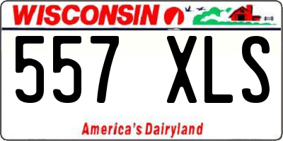 WI license plate 557XLS