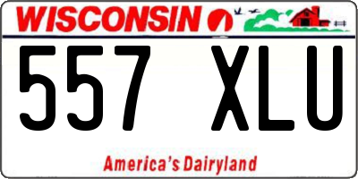 WI license plate 557XLU