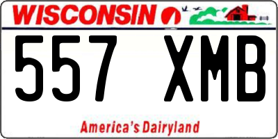 WI license plate 557XMB