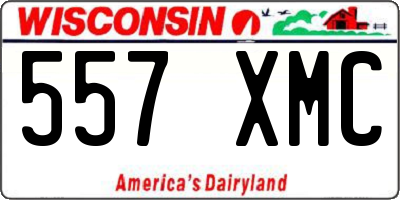 WI license plate 557XMC