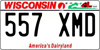 WI license plate 557XMD