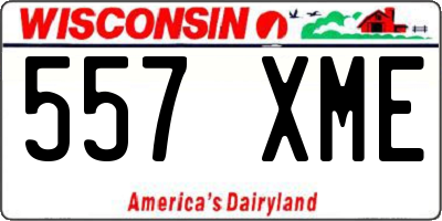 WI license plate 557XME