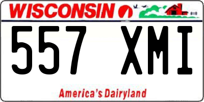 WI license plate 557XMI