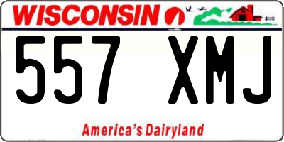 WI license plate 557XMJ
