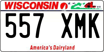 WI license plate 557XMK