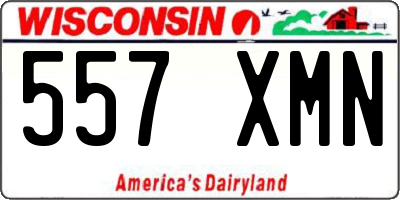 WI license plate 557XMN