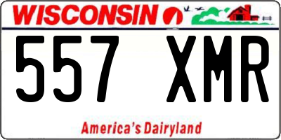 WI license plate 557XMR