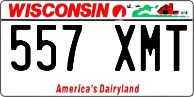 WI license plate 557XMT