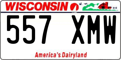 WI license plate 557XMW