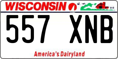 WI license plate 557XNB