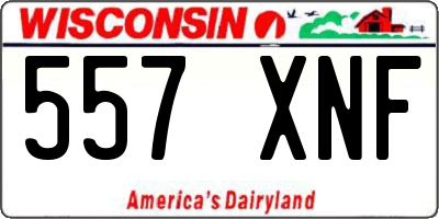 WI license plate 557XNF