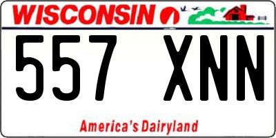 WI license plate 557XNN