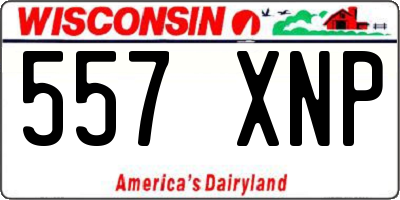 WI license plate 557XNP