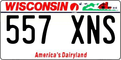 WI license plate 557XNS