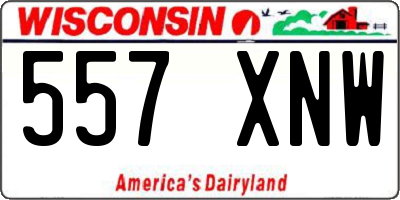 WI license plate 557XNW