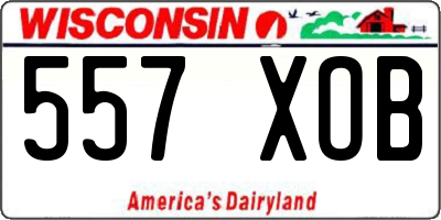 WI license plate 557XOB