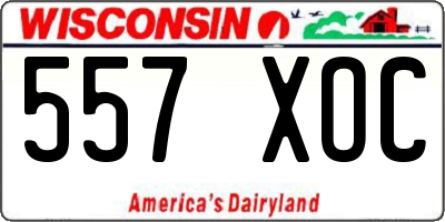 WI license plate 557XOC