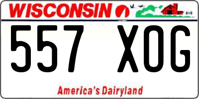 WI license plate 557XOG