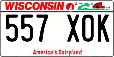 WI license plate 557XOK