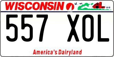 WI license plate 557XOL
