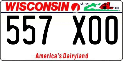 WI license plate 557XOO