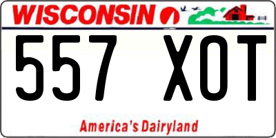 WI license plate 557XOT