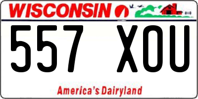 WI license plate 557XOU