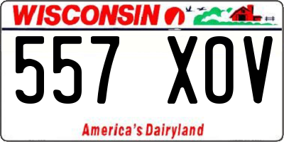 WI license plate 557XOV